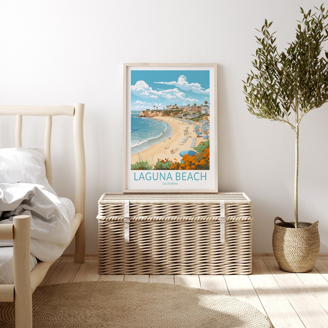 Laguna Beach California Travel Poster, Coast Decor - Image 3