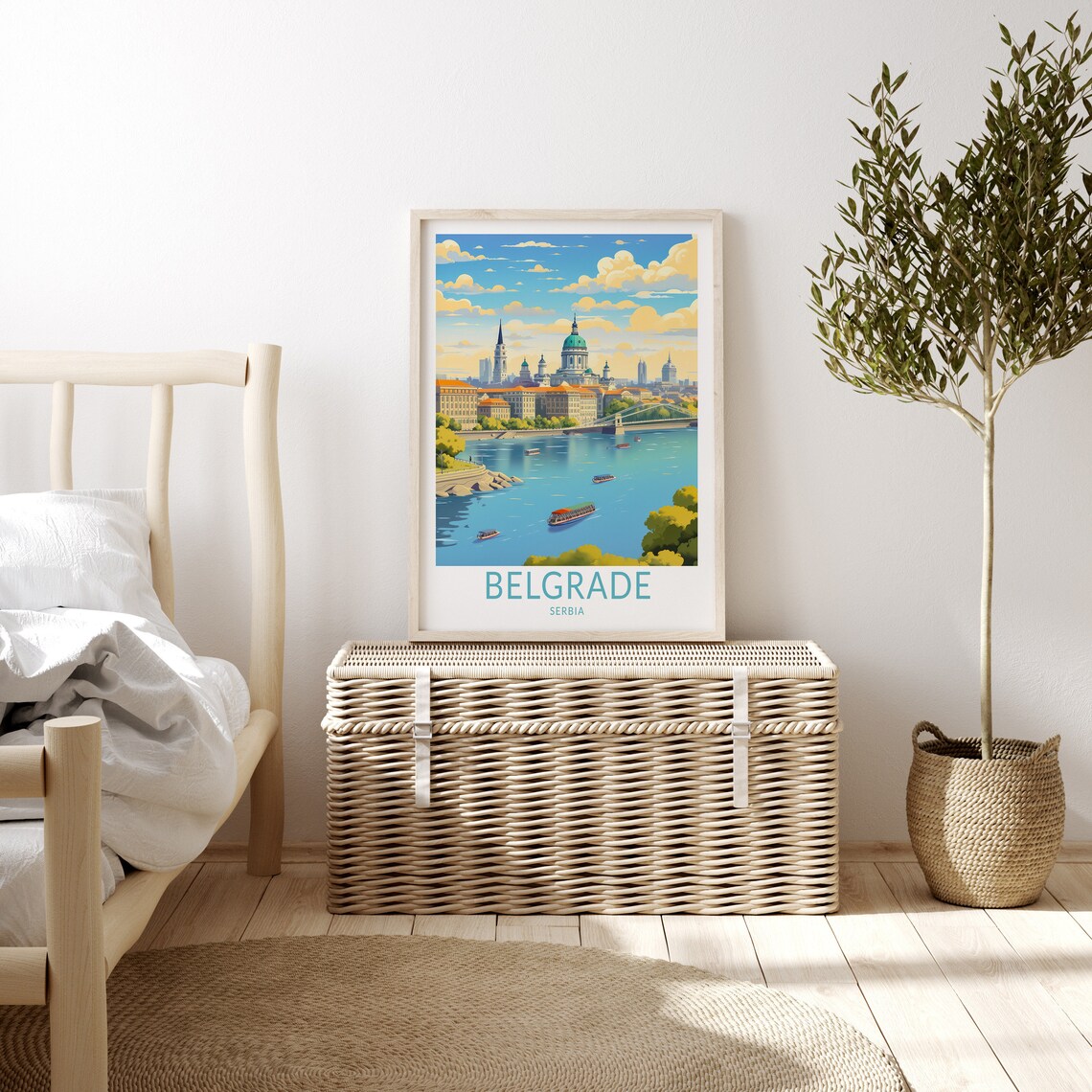 Belgrade Serbia Travel Poster, Europe City Print - Image 3