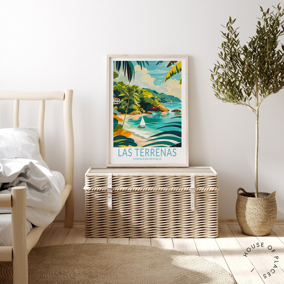 Las Terrenas Dominican Republic Tropical Cove Hideaway Travel Poster - Image 4