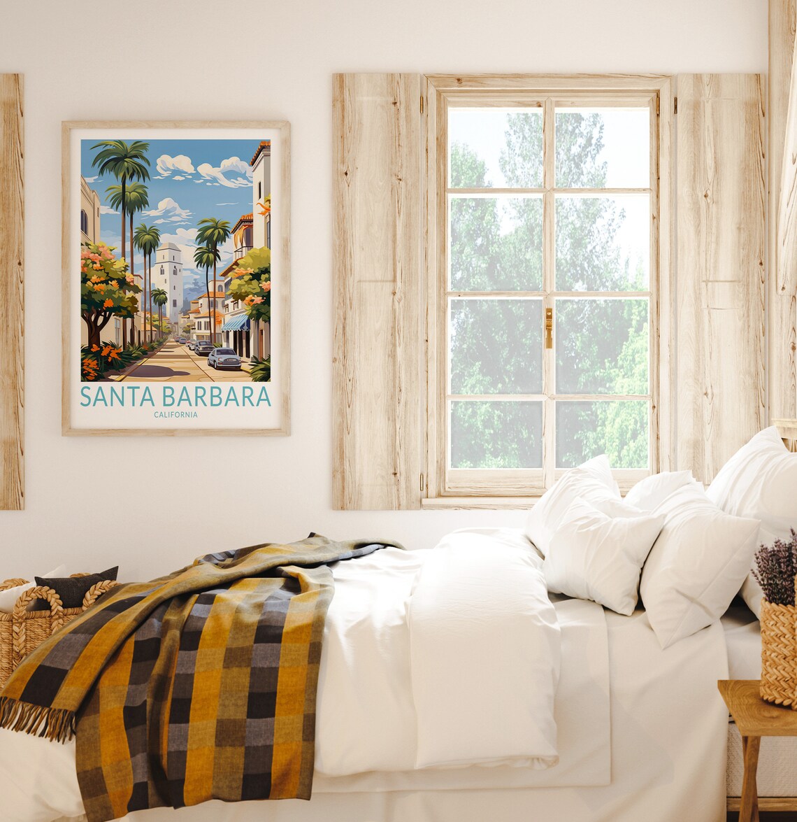 Santa Barbara Travel Poster, California Wall Decor - Image 2