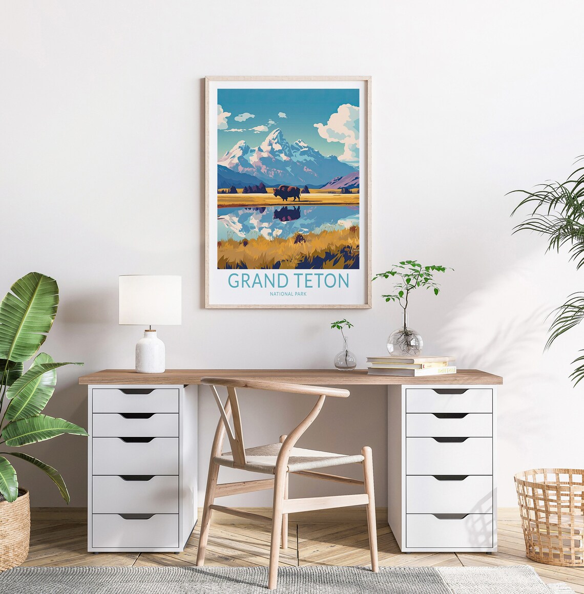Grand Teton National Park Travel Poster Art Print - Image 2