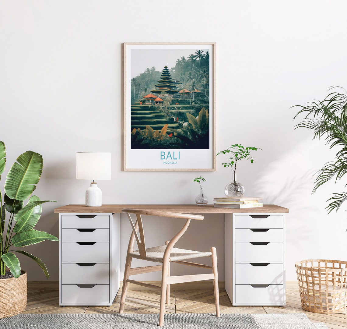 Bali Travel Poster Bali Indonesia Wall Art Indonesia Travel Home Decor Wall Art City Travel Poster Gifts Bali Poster Bali Travel Print - Image 2