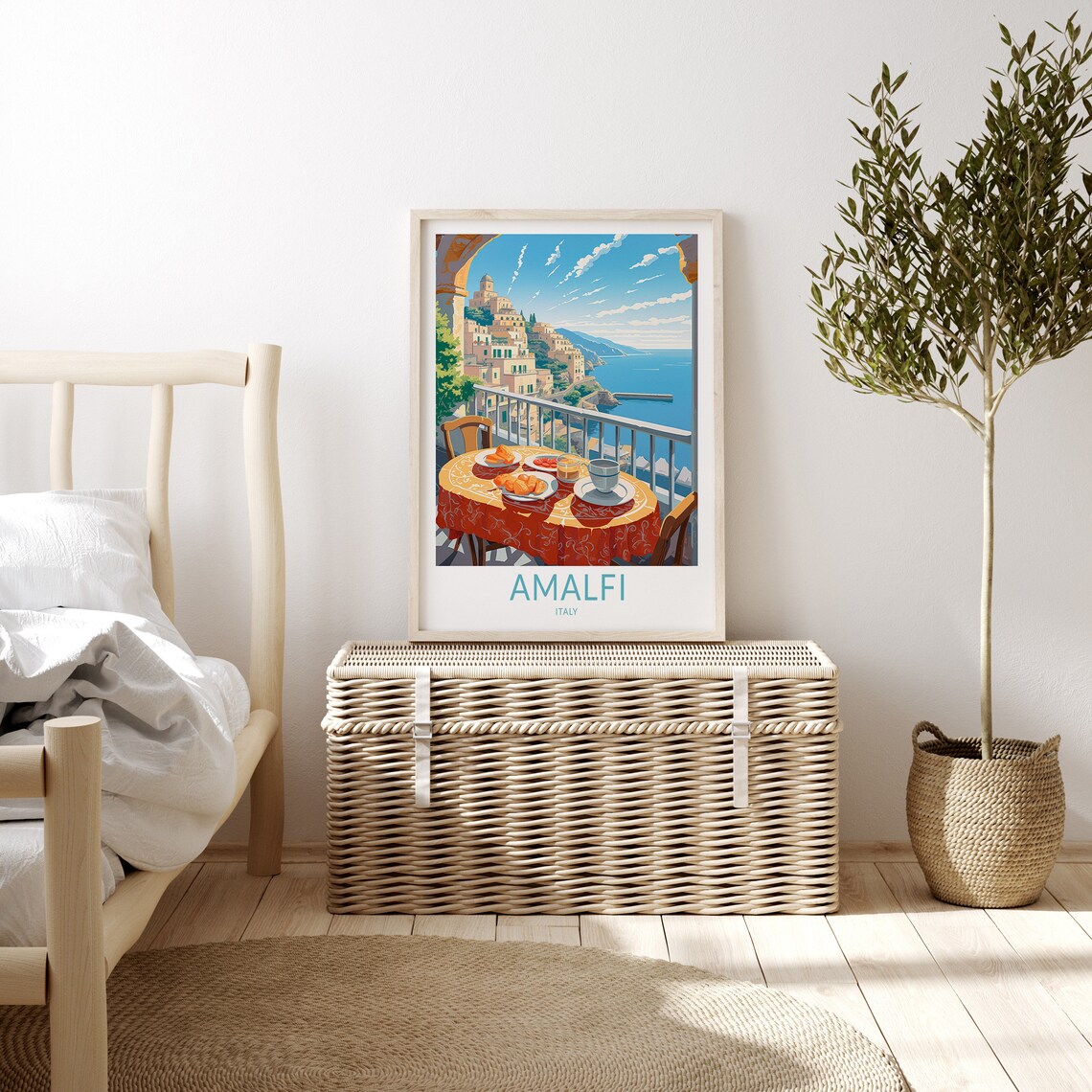 Amalfi City Travel Poster, Amalfi Coast Italy - Image 3