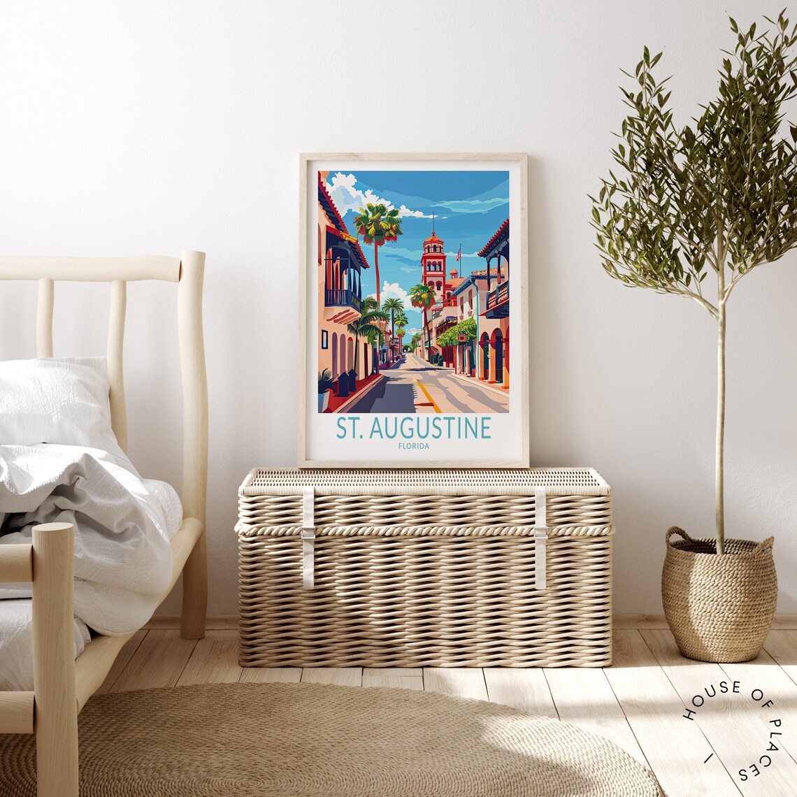 St. Augustine Florida Historic Old Town Street Travel Poster - Image 3