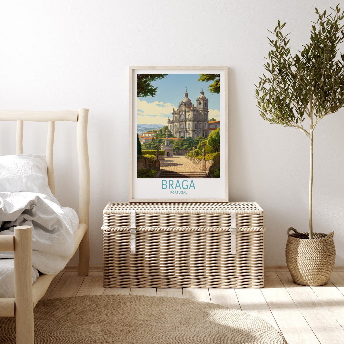 Braga Portugal Travel Poster Wall Art Braga Portugal Poster Braga Portugal Wall Art Portugal Travel Print Travel Gift - Image 3