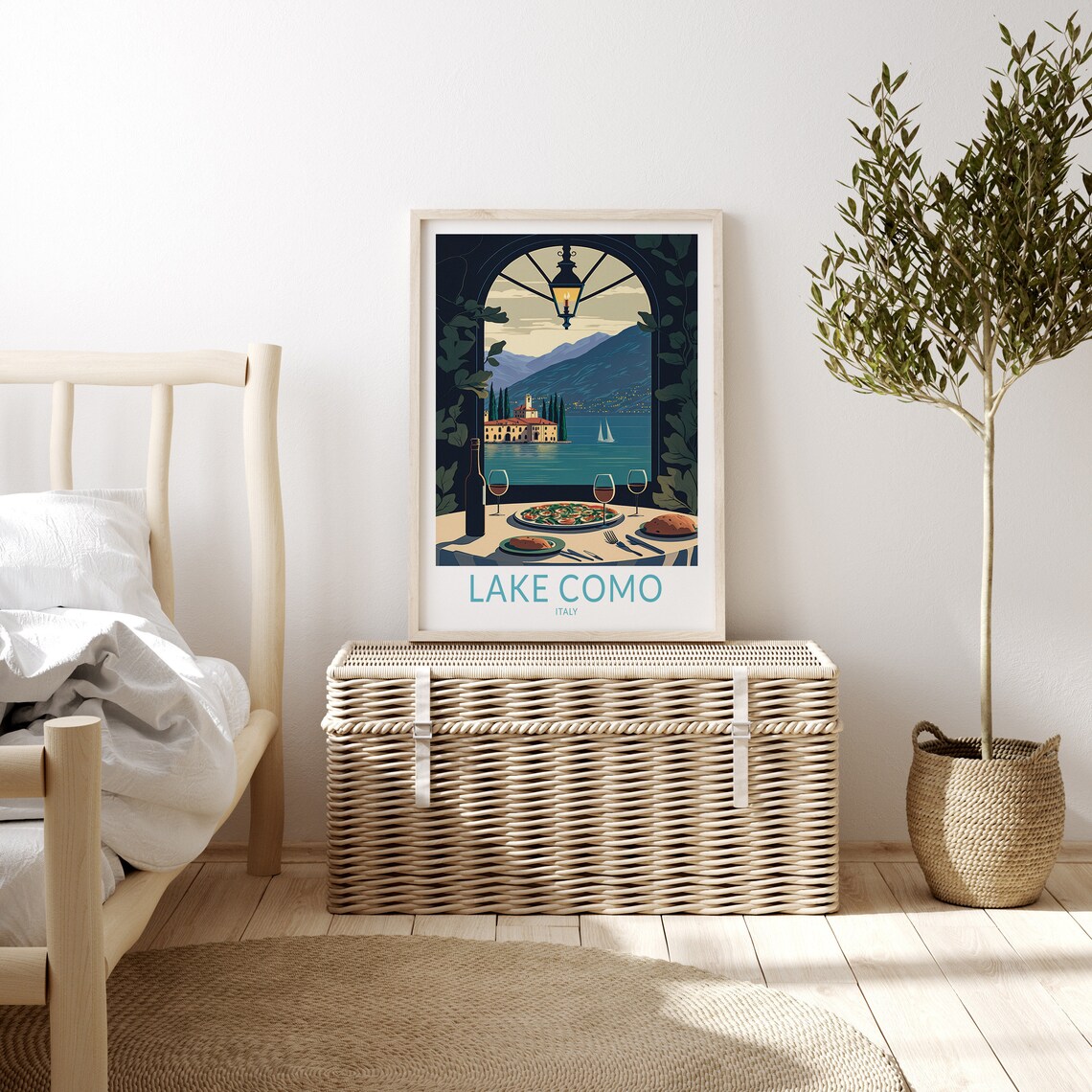 Lake Como Italy Travel Poster, Italy Wall Decor - Image 3