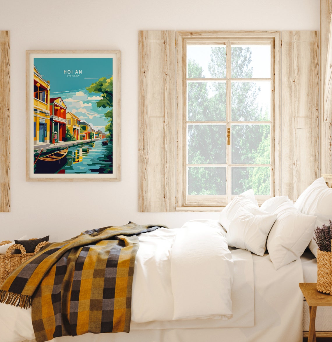 Hoi An Vietnam Travel Poster Hội An Vietnam Wall Art Custom Travel Poster City Travel Birthday Gifts Personalized Travel Poster - Image 2