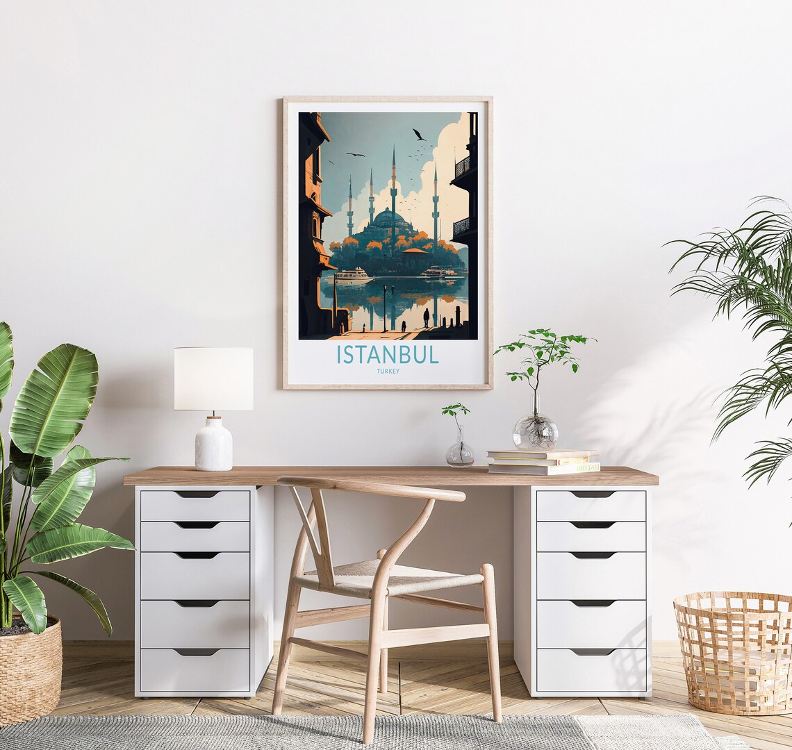 Istanbul Travel Poster, Turkey Wall Art Print - Image 2