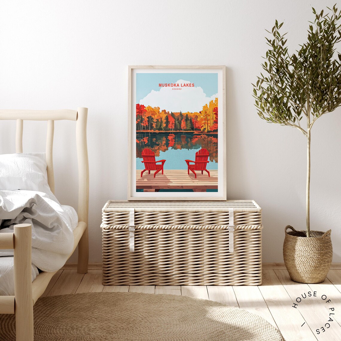 Muskoka Lakes Travel Poster, Canadian Wall Art - Image 2