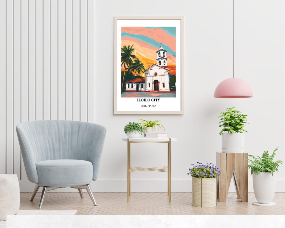 Miagao Church Travel Print Wall Art Iloilo City Philippines City Print Miagao Church Travel Gift Miagao Church Poster - Image 2