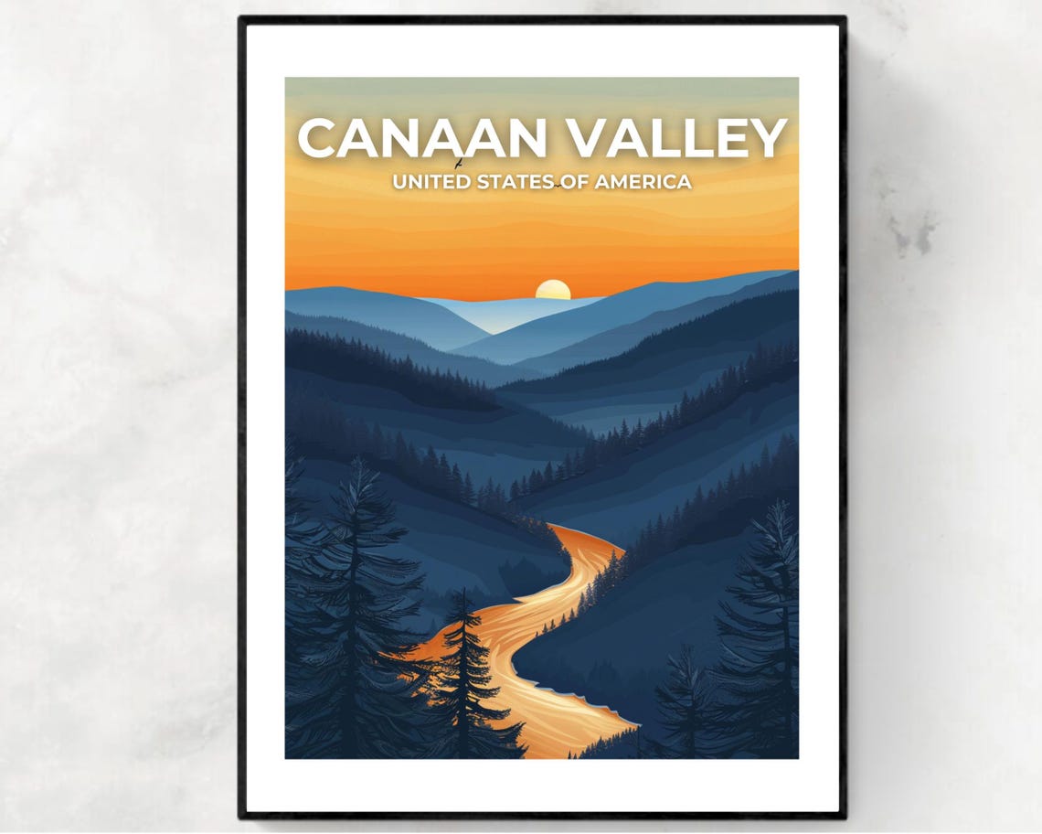 Canaan Valley West Virginia Sunrise Mountain River View Poster