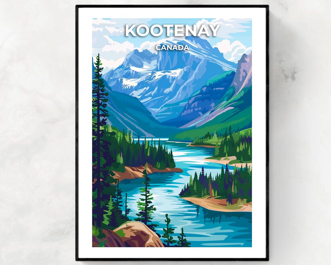 Kootenay National Park Canada Travel Print Wall Art Kootenay National Park Canada City Print Kootenay National Park Canada Travel Gift