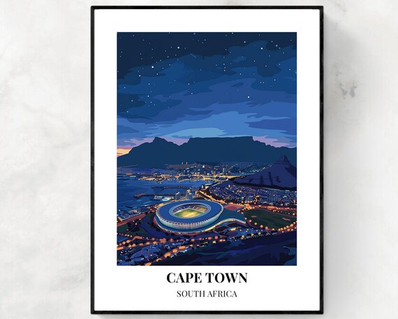 Cape Town South Africa Travel Wall Art Poster Print