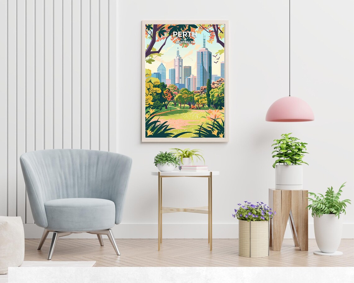Kings Park And Botanic Garden Travel Print Wall Art Perth Australia City Print Kings Park And Botanic Garden Travel Gift Travel Gift - Image 2