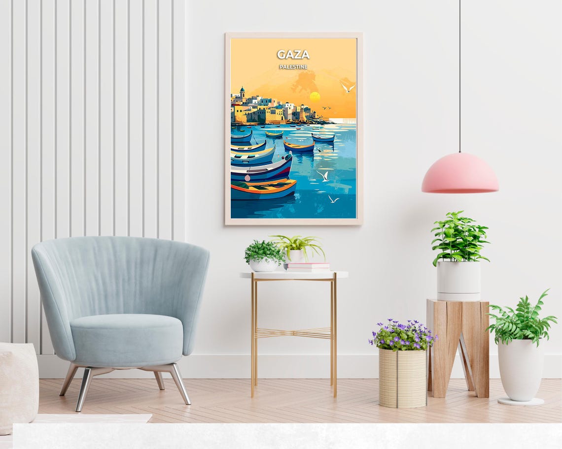 Gaza City Print Gaza Travel Poster Palestine Travel Gift Gaza Palestine Poster Gaza Gift - Image 2