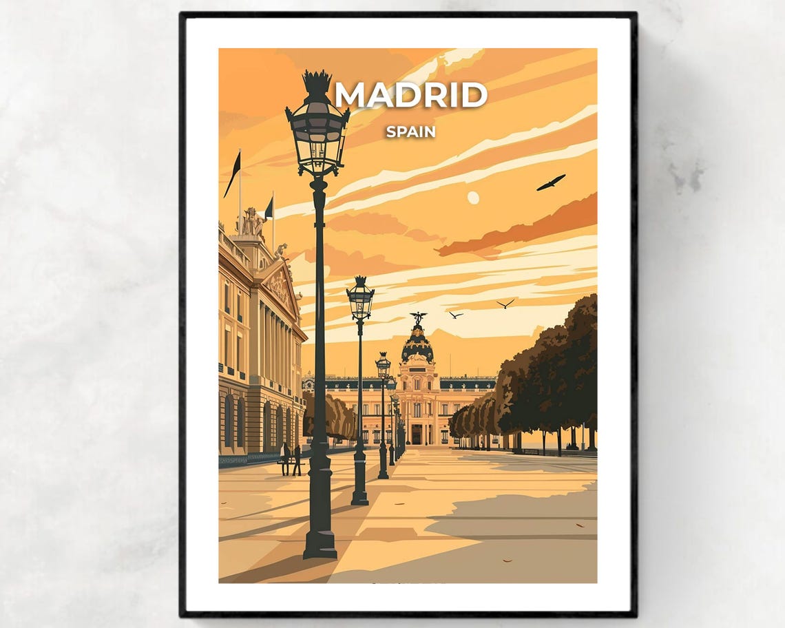 Royal Palace Of Madrid Travel Print Wall Art Madrid Spain City Print Royal Palace Of Madrid Travel Gift Royal Palace Of Madrid Poster