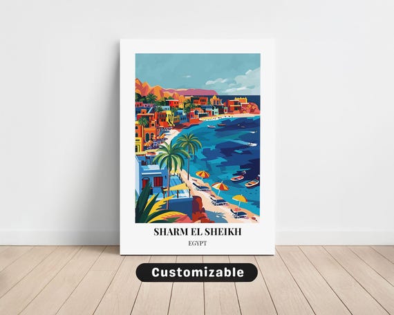 Sharm El Sheikh Egypt Travel Canvas Poster Custom Wall Art