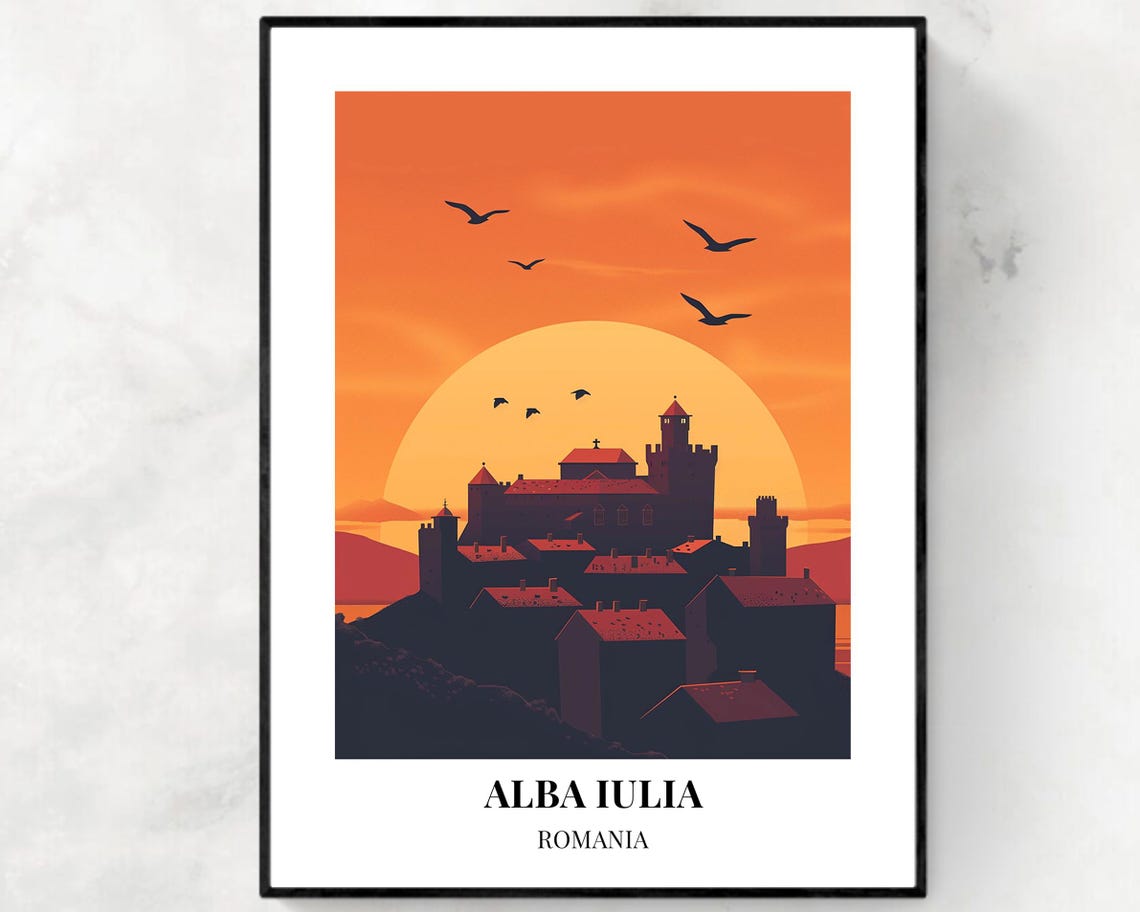 Alba Carolina Fortress Travel Print Wall Art Alba Iulia Romania City Print Alba Carolina Fortress Travel Gift