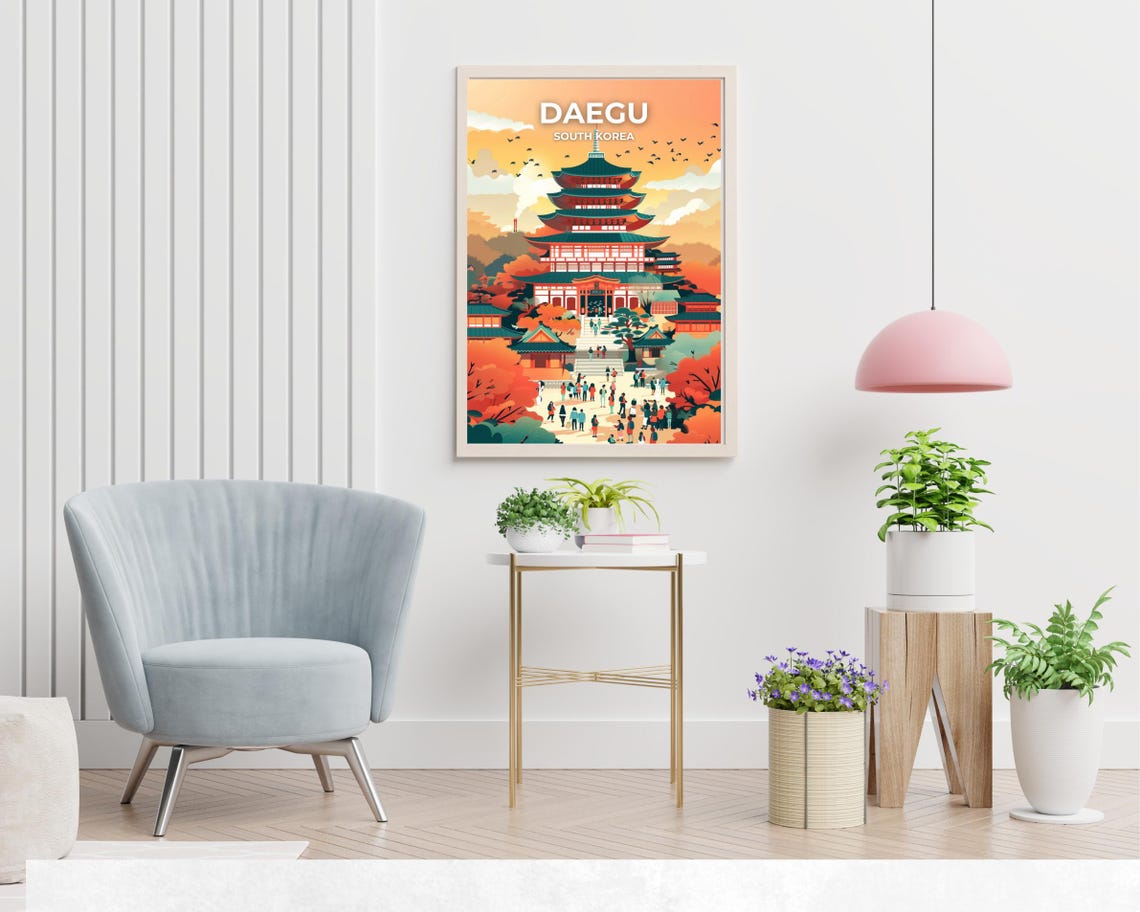 Donghwasa Temple Travel Print Wall Art Daegu South Korea City Print Donghwasa Temple Travel Gift Donghwasa Temple Poster Travel Gift - Image 2
