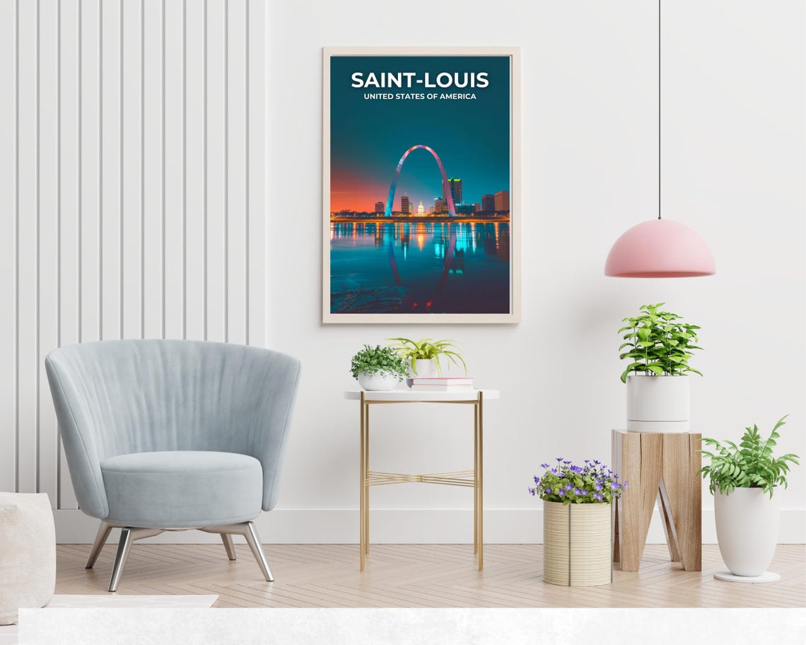 Saint Louis United States Travel Print Wall Art Saint Louis United States City Print Saint Louis United States Travel Gift Wall Art - Image 2
