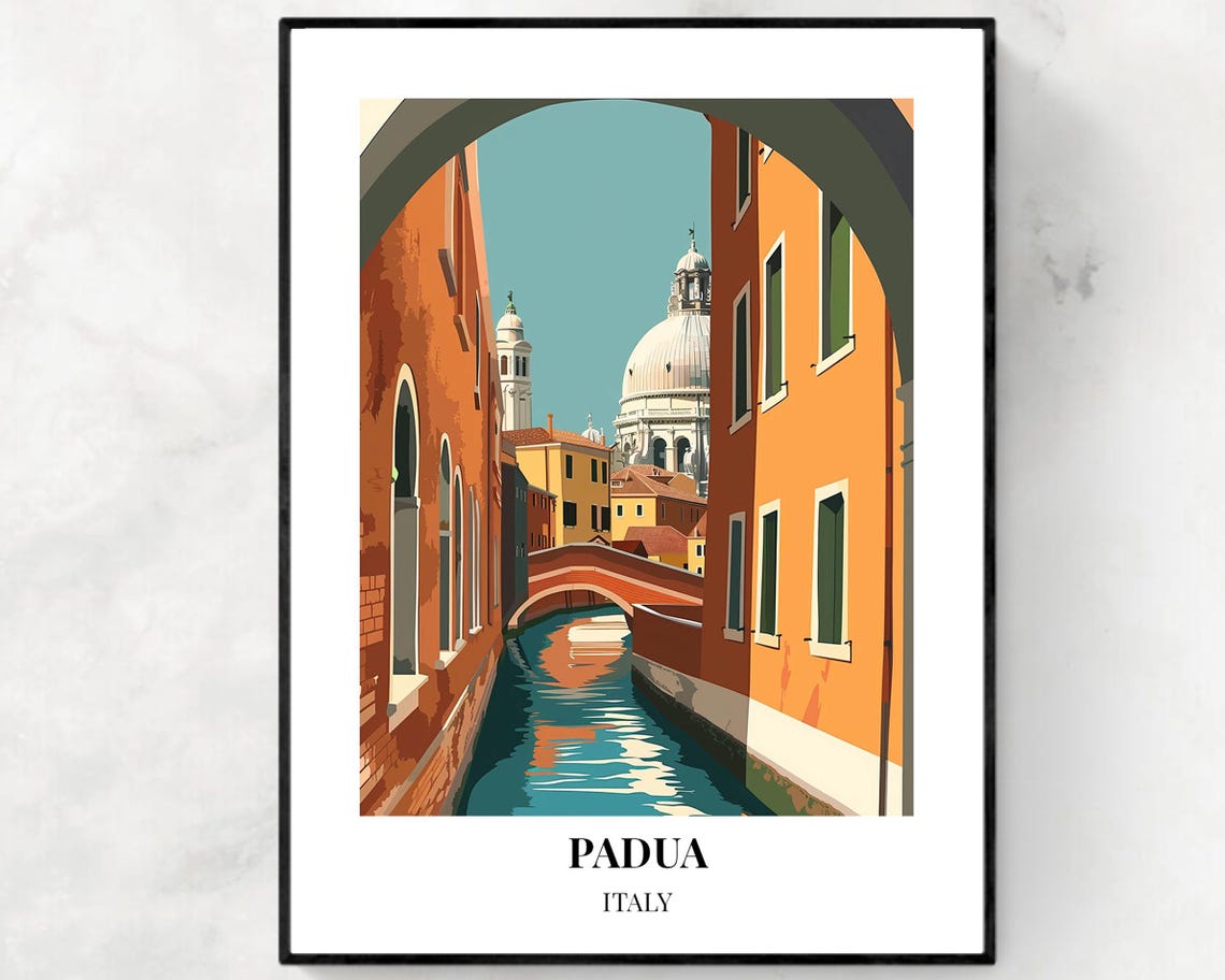 Padua Travel Print Wall Art Padua Italy City Print Padua Travel Gift Padua City Poster Travel Gift Padua Home Decor