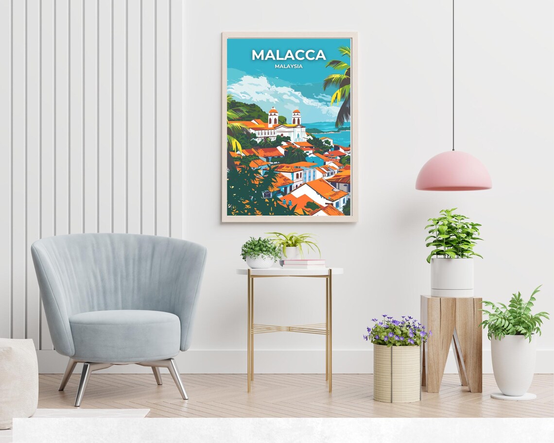 Malacca City Unesco World Heritage Site Travel Print Wall Art Malacca Malaysia City Print Malacca City Unesco World Heritage Site Poster - Image 2