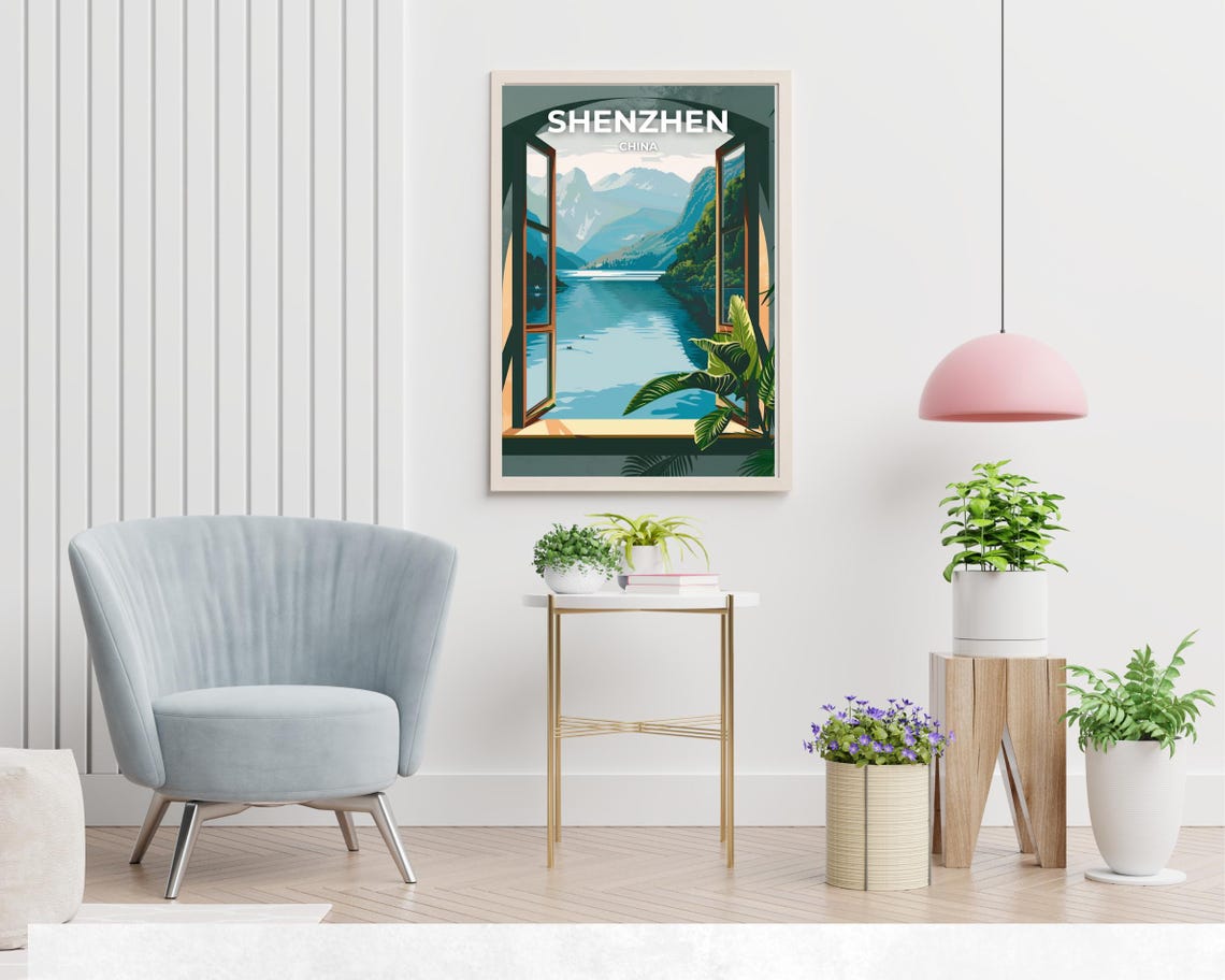 Window Of The World Travel Print Wall Art Shenzhen China City Print Window Of The World Travel Gift Window Of The World Poster - Image 2
