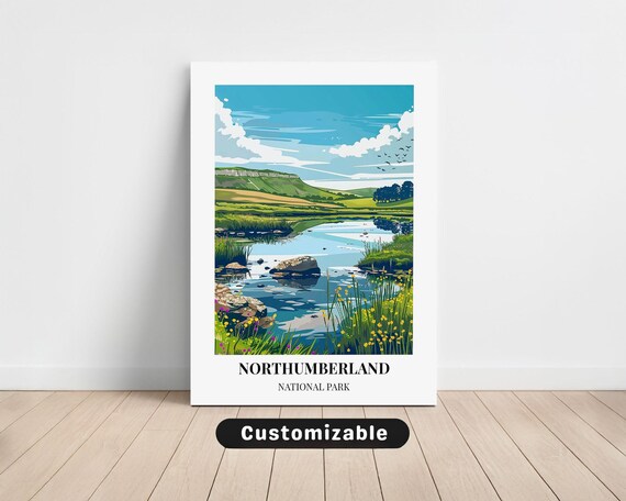 Northumberland National Park Green River Valley Travel Art Poster