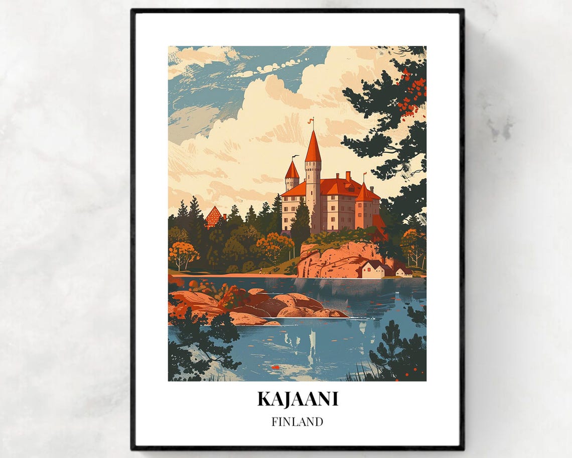 Kajaani Castle Travel Print Wall Art Kajaani Finland City Print Kajaani Castle Travel Gift Kajaani Castle Poster