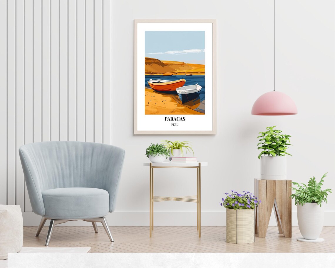 Paracas National Reserve Travel Print Wall Art Paracas Peru City Print Paracas National Reserve Travel Gift Wall Art - Image 2