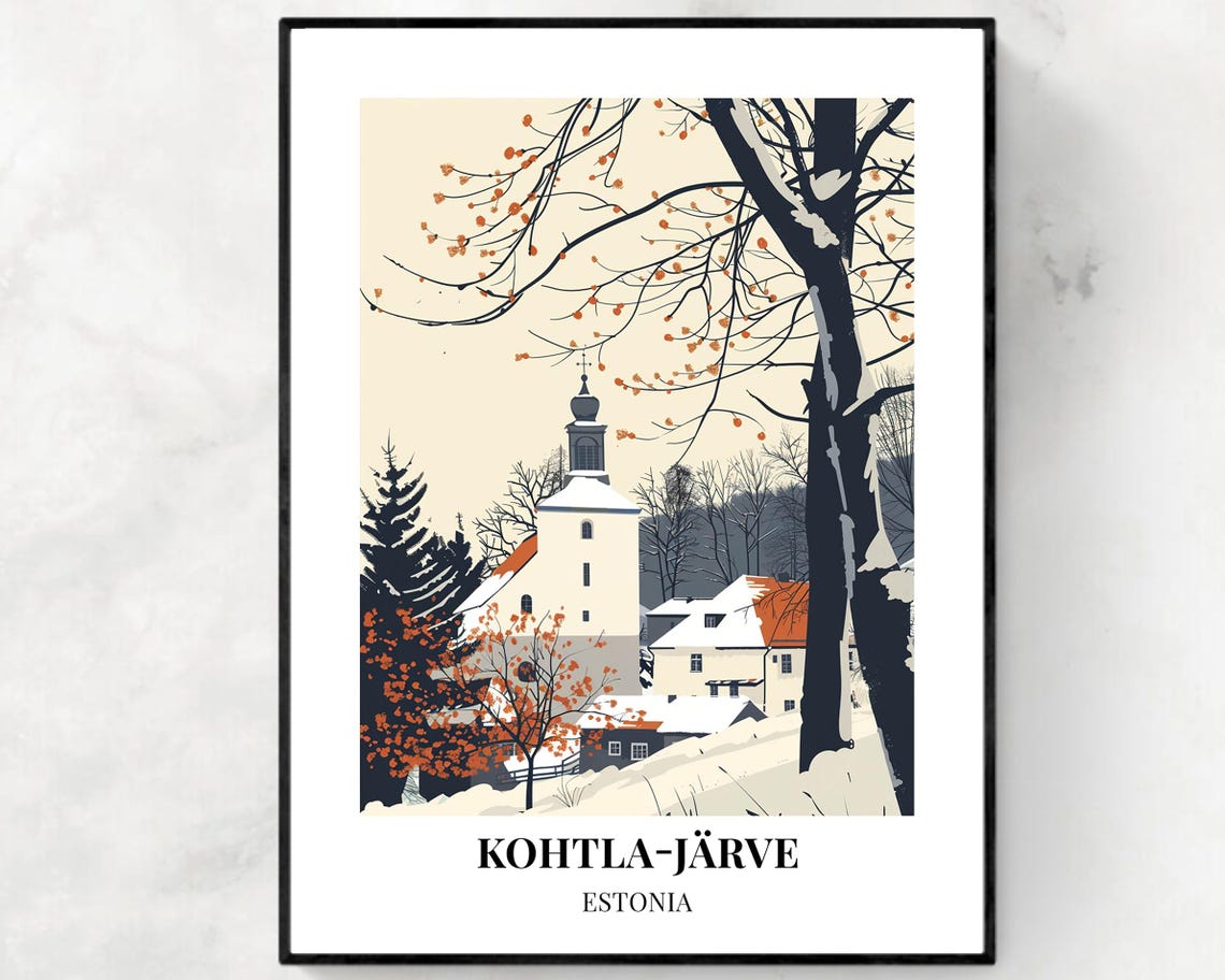 Kohtla Jrve Travel Print Wall Art Kohtla Jrve Estonia City Print Kohtla Jrve Travel Gift Kohtla Jrve City Poster Travel Gift