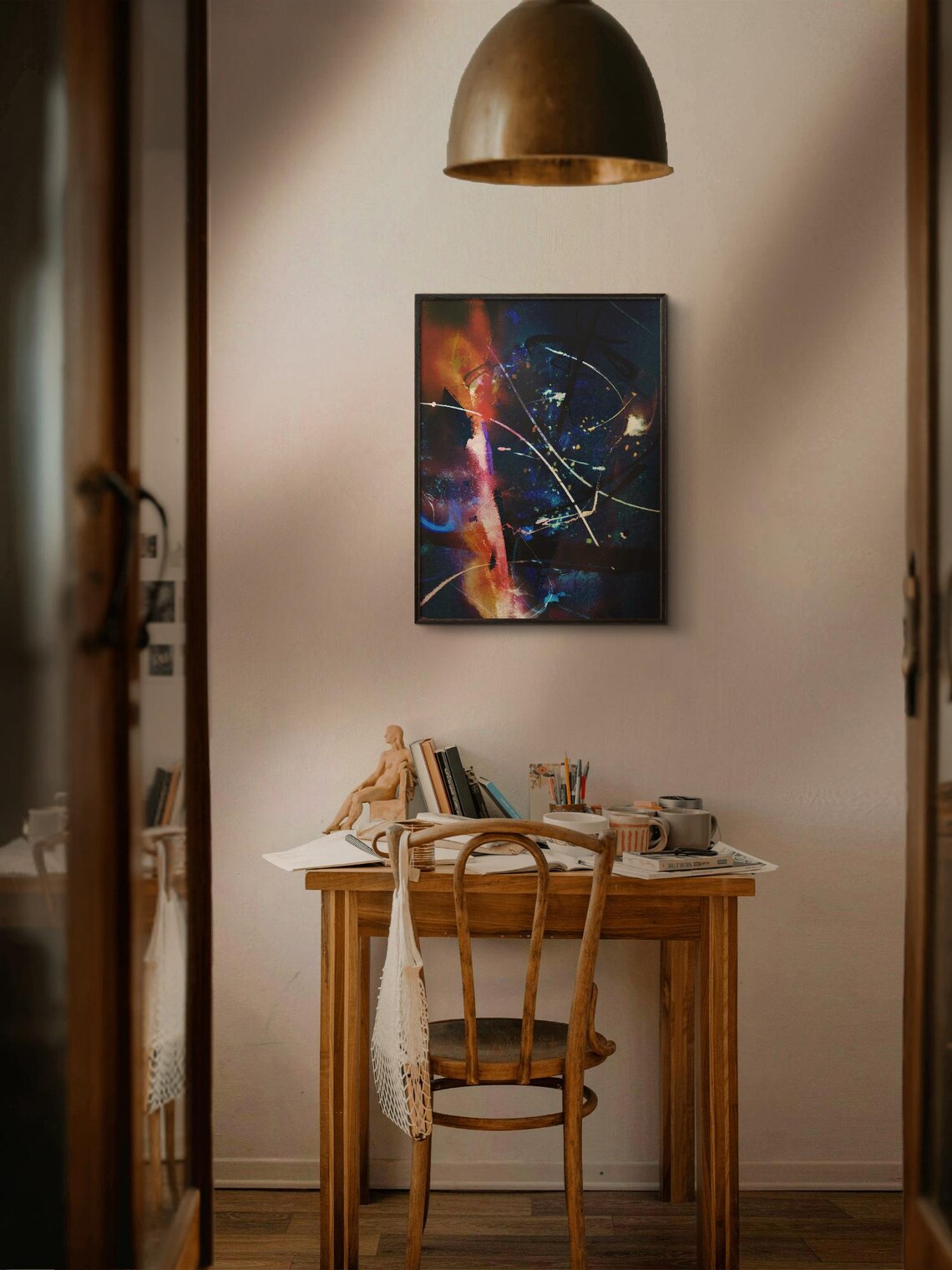 Intersections Abstract Geometric Painting - Image 2
