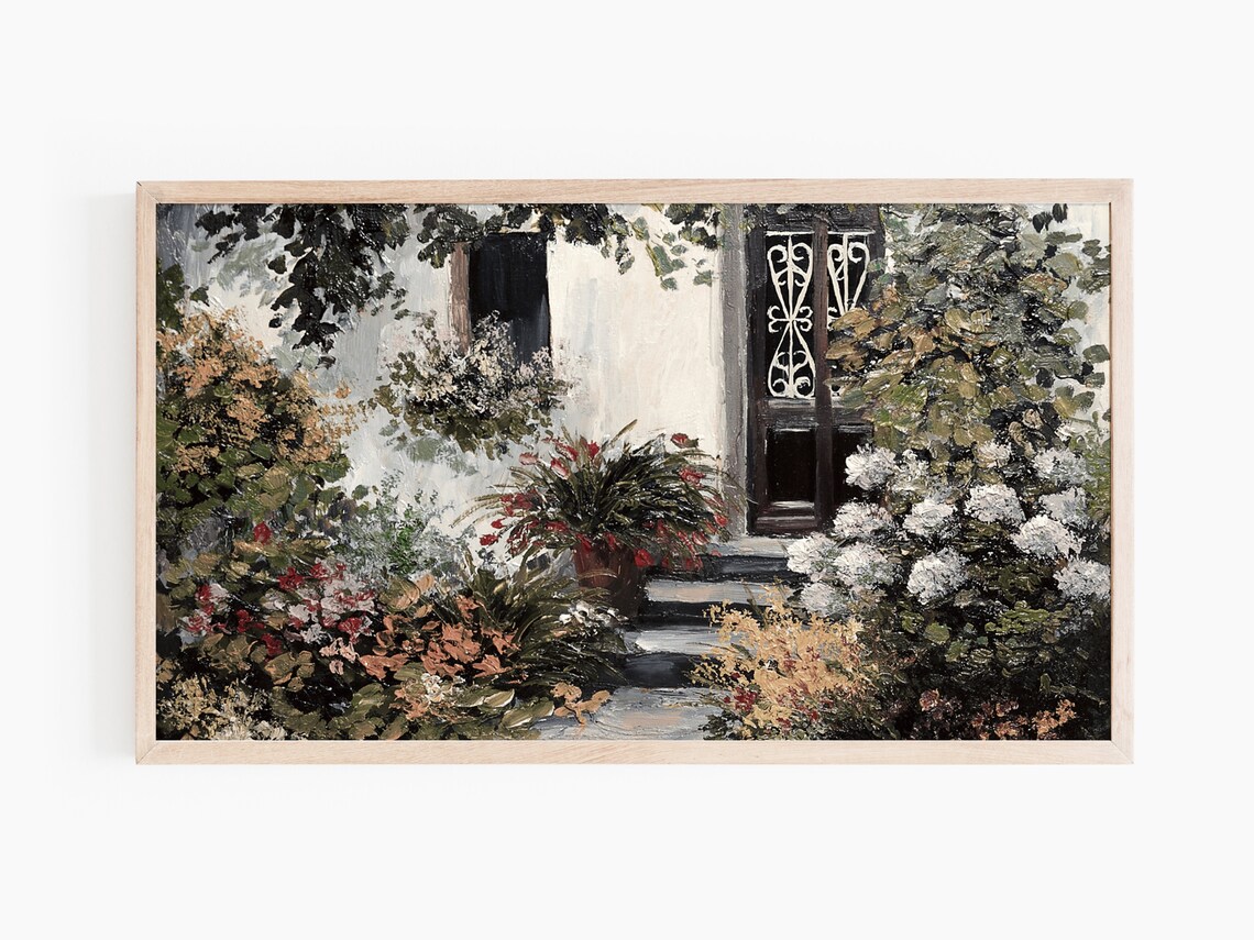 Botanical Vintage Garden TV Art, Summer Flowers - Image 3