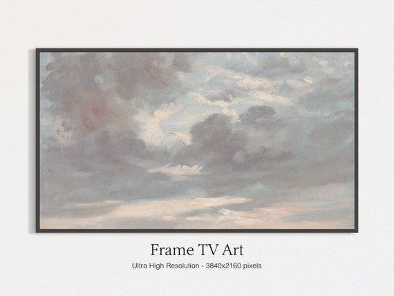 Frame Tv Art Muted Sky Vintage Oil Painting For Lg Tv Instant