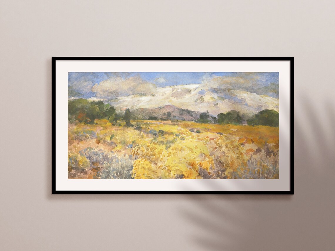 Longs Peak Watercolor Landscape Art Print - Image 2