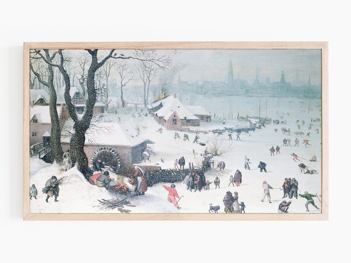 Santa Vintage Christmas Winter TV Art Poster - Image 3