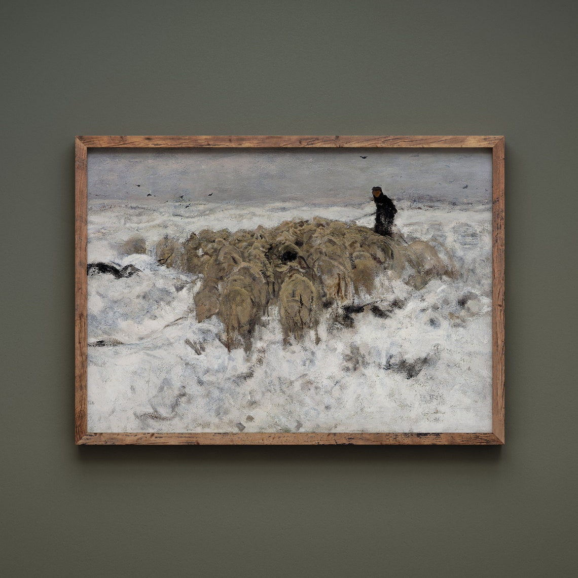 Vintage Winter Landscape Art Print - Image 2
