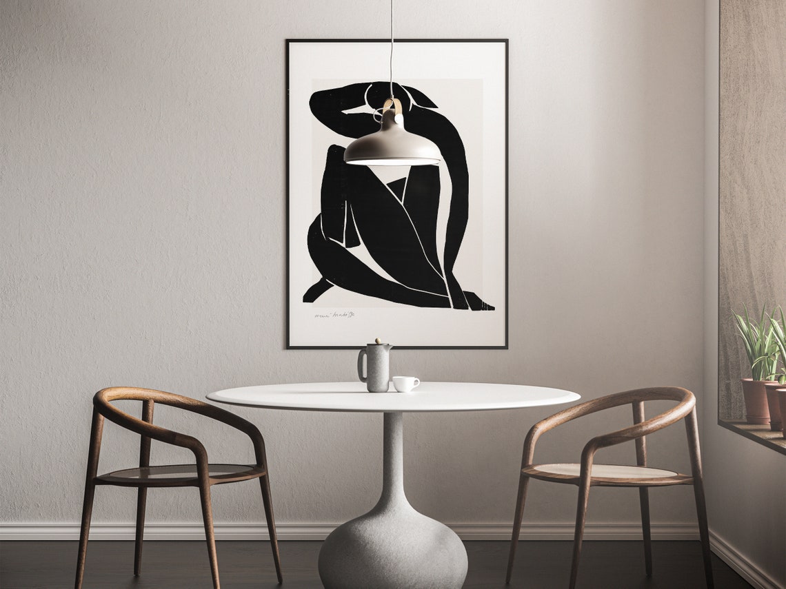 Woman Figure Artwork, Black and White - Image 3