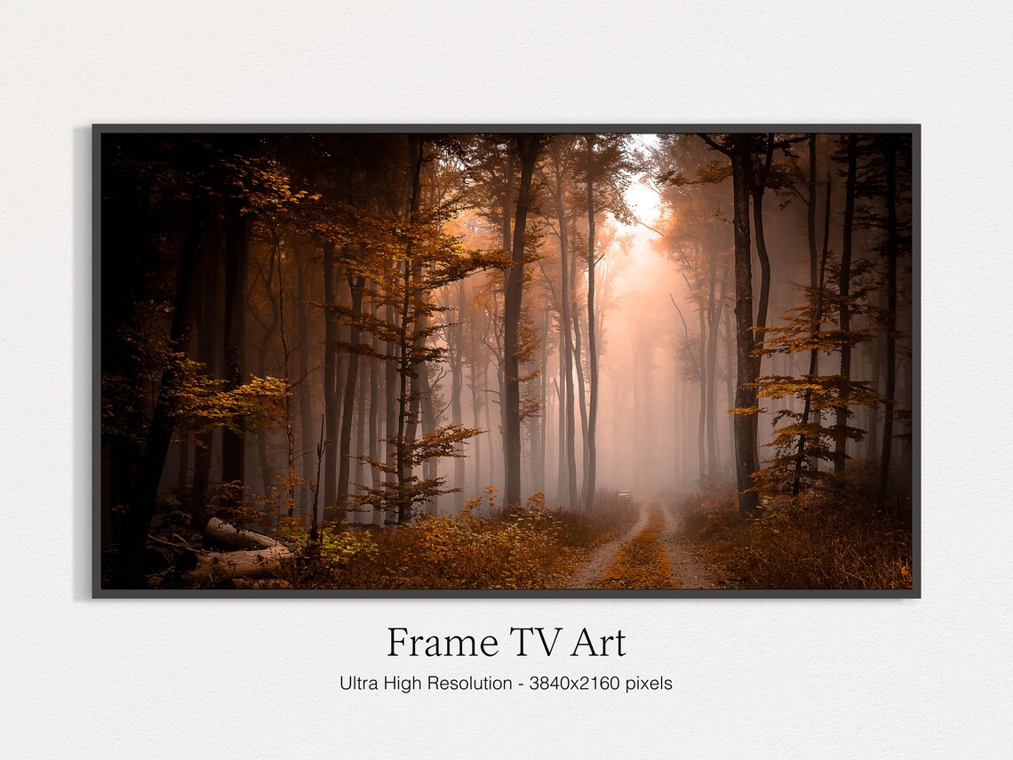 Autumn Landscape Bokeh Art Print, Fall Landscape - Image 4