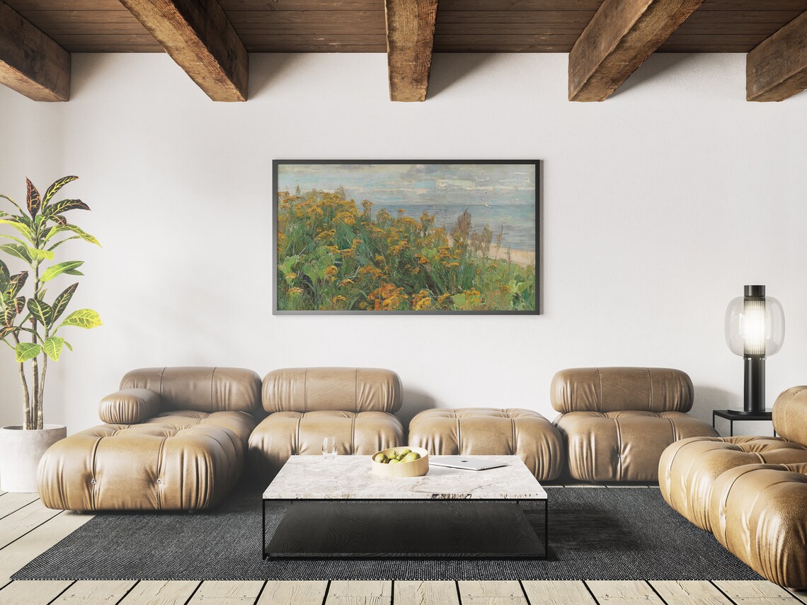 Vintage Summer Landscape Painting Art Print - Image 3