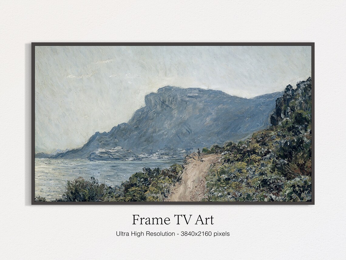 Vintage Landscape Painting Art Print, Abstract Modern