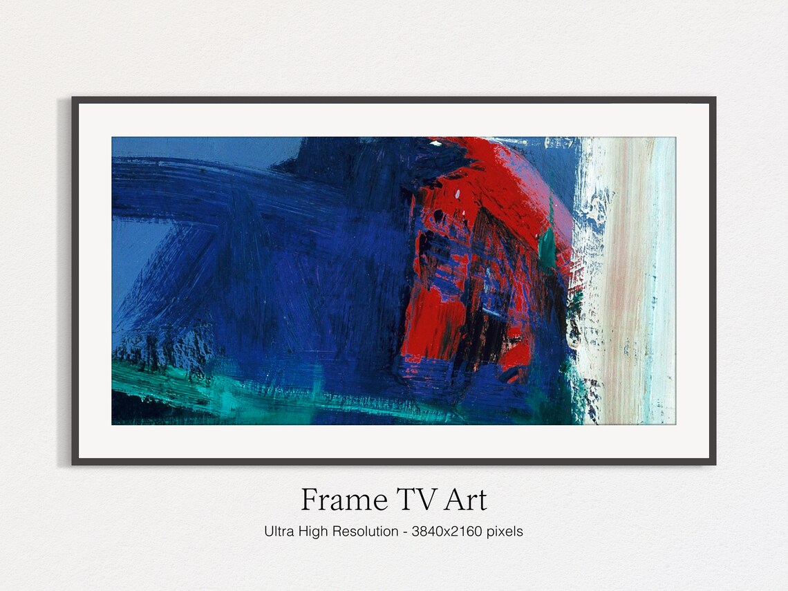 Blueberry Eyes Abstract Art, Oil Painting Print - Image 5