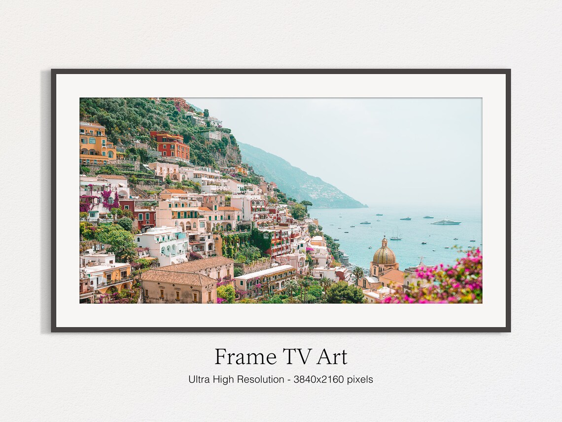Vintage Italian Landscape, Positano Travel Poster - Image 4