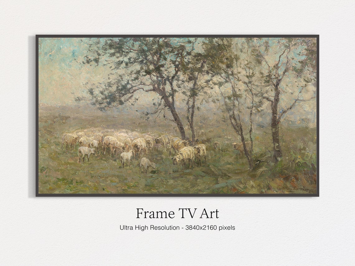 Vintage Sheep Painting