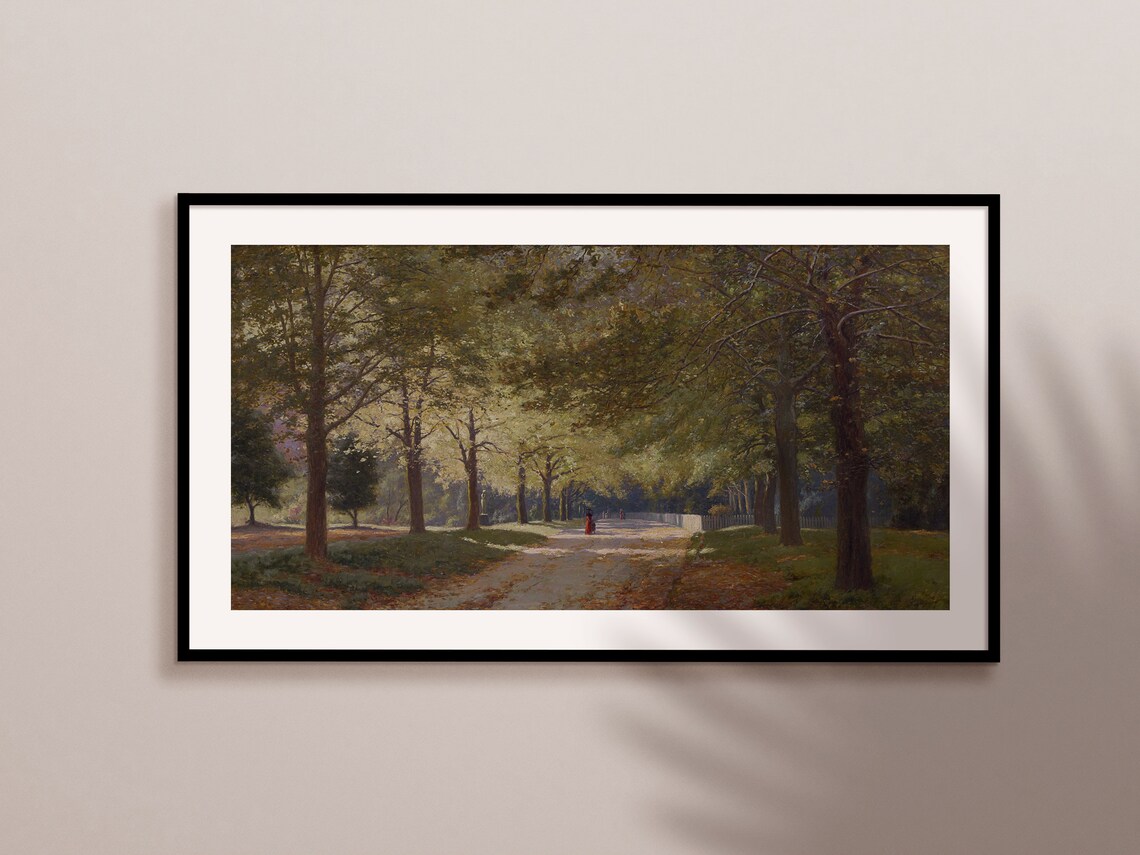 Vintage Forest Oil Art Print for TV Frame - Image 2