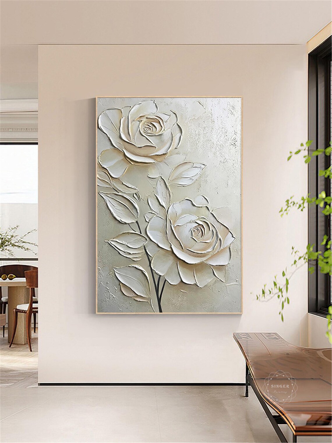 3D Textured Christmas Gifts Abstract Art Print - Image 2