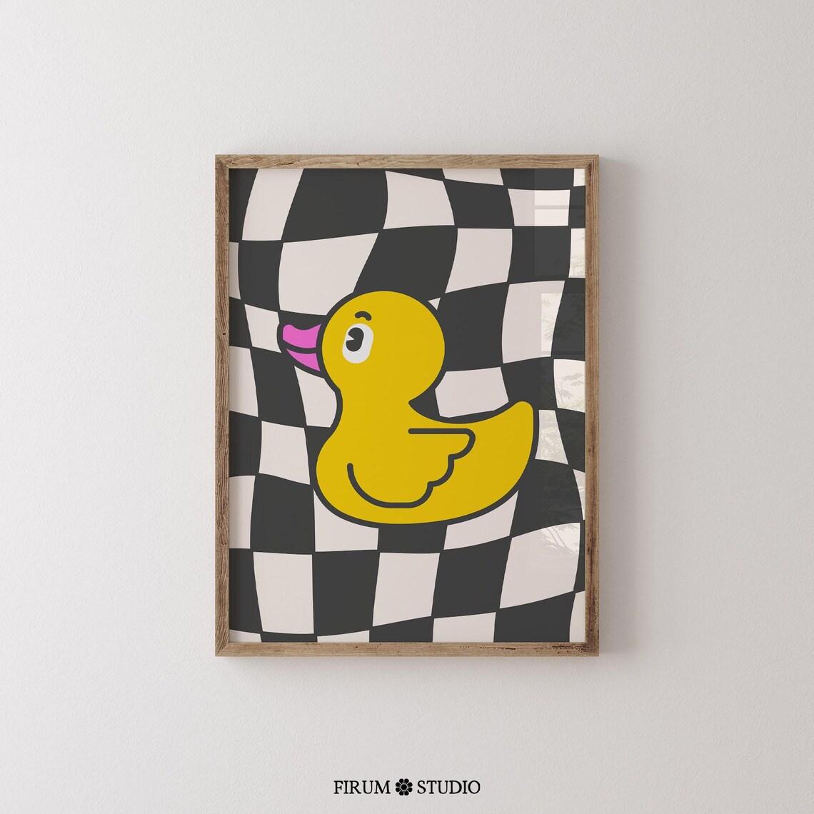 Yellow Rubber Duck Y2K Bathroom Wall Art Print - Image 2