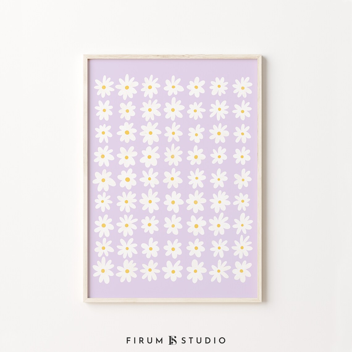 Daisies Danish Pastel Boho Floral Art Print - Image 2