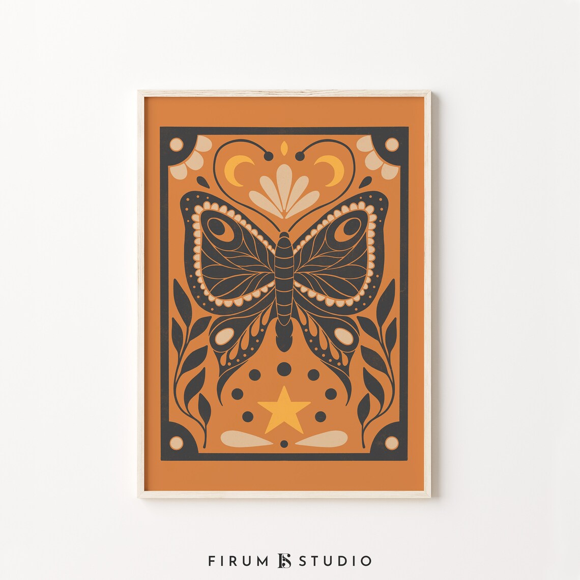 Moth Art Print, Boho Halloween Dark Academia - Image 2