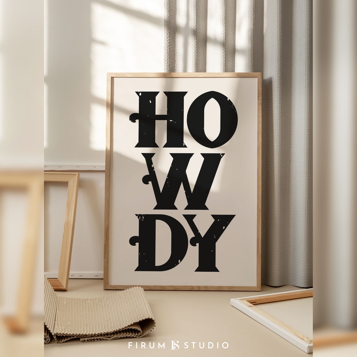 Howdy Western Decor Cowgirl Aesthetic Wall Art Cowgirl Wall Print Bar Cart Art Print Coastal Cowgirl 0958 - Image 2